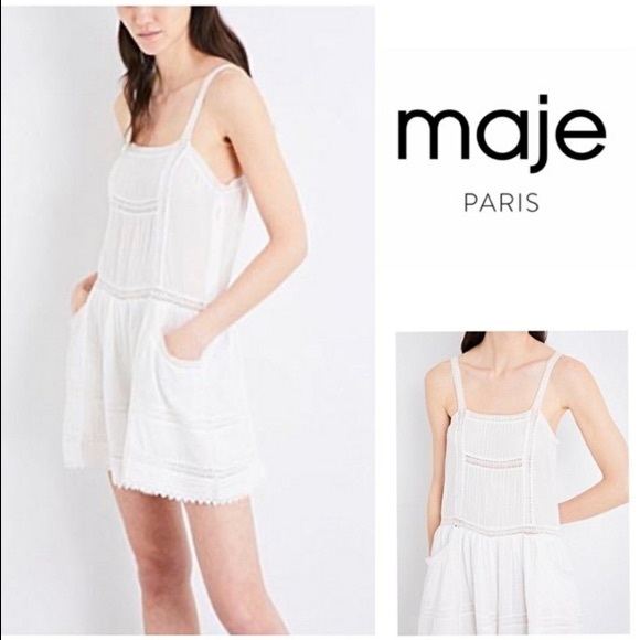 Maje Ival Lace Romper - Picture 1 of 6
